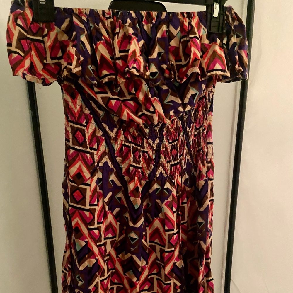 Strapless colorful dress